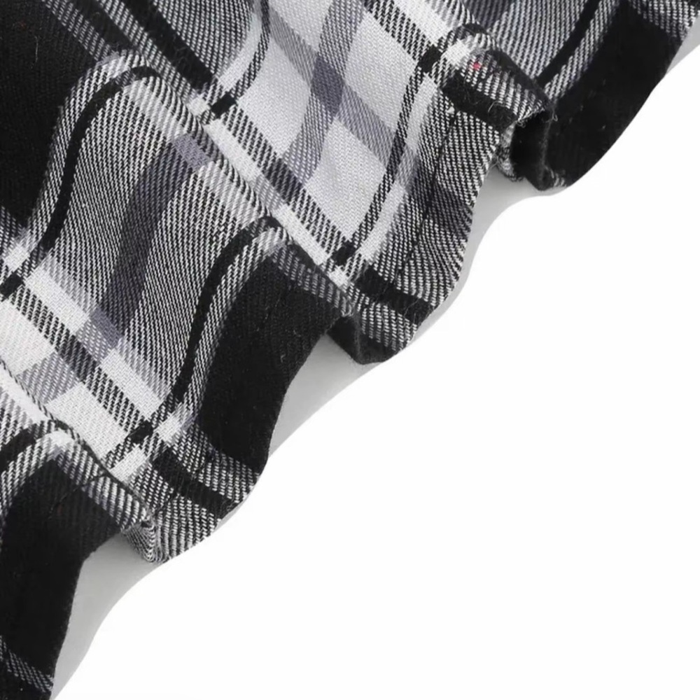 Chic Asymmetrical Plaid Dress - Picture 4 of 7